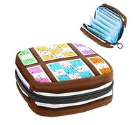 Bolsa de almacenamiento para almohadillas de servilletas sanitarias, bolsa de copa menstrual, organizador de bolsas de período para tampones femeninos, juego de sudoku
