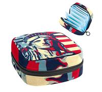 Bolsa de almacenamiento para almohadillas de servilletas sanitarias, bolsa de copa menstrual, organizador de bolsas de período para tampones femeninos, símbolo de la Libertad de Nueva York