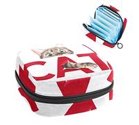 Bolsa de almacenamiento para almohadillas de servilletas sanitarias, bolsa de copa menstrual, organizador de bolsas de período para tampones femeninos, gato travieso