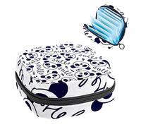Bolsa de almacenamiento para almohadillas de servilletas sanitarias, bolsa de copa menstrual, organizador de bolsas de período para tampones femeninos, patrón de Hello Panda