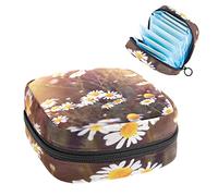 Bolsa de almacenamiento para almohadillas de servilletas sanitarias, bolsa de copa menstrual, organizador de bolsas de período para almohadillas femeninas, tampones, margaritas, manzanilla silvestre