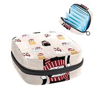 Bolsa de almacenamiento para almohadillas de servilletas sanitarias, menstrual, organizador de bolsas para almohadillas femeninas, tampones, bufanda de invierno, sombrero de gato