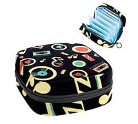 Bolsa de almacenamiento para almohadillas de servilletas sanitarias, menstrual, organizador de bolsas para almohadillas femeninas, tampones, discos de vinilo y casetes de audio