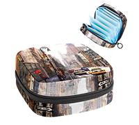 Bolsa de almacenamiento para almohadillas de servilletas sanitarias, menstrual, organizador de bolsas para almohadillas femeninas, tampones, pintura al 髄eo de la calle de la ciudad de Nueva York
