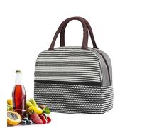 Bolsa de almacenamiento para almuerzo genérica con bolsillo de malla | Fashion Lunch Box Container for Kids Adults, Office School Camping Outdoor Picnic Beach Food Snack Fruit Drink Carrier