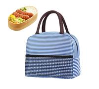 Bolsa de almacenamiento para almuerzo genérica con bolsillo de malla | Fashion Lunch Box Container for Kids Adults, Office School Camping Outdoor Picnic Beach Food Snack Fruit Drink Carrier
