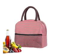 Bolsa de almacenamiento para almuerzo genérica con bolsillo de malla | Fashion Lunch Box Container for Kids Adults, Office School Camping Outdoor Picnic Beach Food Snack Fruit Drink Carrier