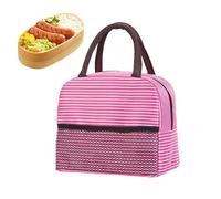 Bolsa de almacenamiento para almuerzo genérica con bolsillo de malla | Fashion Lunch Box Container for Kids Adults, Office School Camping Outdoor Picnic Beach Food Snack Fruit Drink Carrier