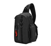 Bolsa de almacenamiento para aparejos de pesca, ligera, mochila de pesca, bolsa de herramientas para pesca, senderismo, caza, camping, bolsa de pesca de gran capacidad, Black