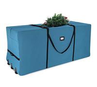 Bolsa de almacenamiento para árbol de Navidad, bolsa de almacenamiento extragrande con ruedas, se adapta a árboles artificiales desmontados, asas y ruedas duraderas para un fácil transporte y