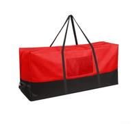 Bolsa de almacenamiento para árboles de Navidad con construcción de poliéster 600D y distribución equilibrada del peso para un transporte y almacenamiento sin esfuerzo (rojo, negro, 122 x 38 x 56 cm)