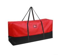 Bolsa de almacenamiento para árboles de Navidad con construcción de poliéster 600D y distribución equilibrada del peso para un transporte y almacenamiento sin esfuerzo (rojo, negro, 122 x 38 x 51 cm)