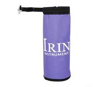 Bolsa de almacenamiento para baquetas con abrazadera para soportes de tambor compatible con tubos redondos rectos y conexiones de brazo compensado (morado)
