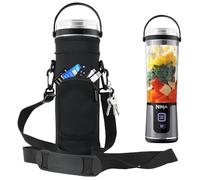 Bolsa de almacenamiento para batidora de mano con correa para el hombro y bolsillo para accesorios para licuadora portátil Ninja BC151NV/BC51NV/BC151BK/BC151CR/BC151EM/BC151PR/BC151WH/Blast, 18 onzas