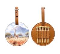 Bolsa de almacenamiento para camiseta de golf con estampado de jirafa africana de sabana marrón, diseño portátil, fácil de organizar
