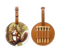 Bolsa de almacenamiento para camiseta de golf marrón con ardilla que come nueces, fácil de transportar y más eficiente para jugar al golf