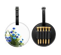Bolsa de almacenamiento para camiseta de golf negra con flores de aciano, fácil de transportar y más eficiente para jugar al golf