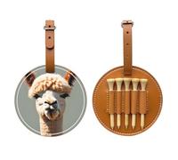 Bolsa de almacenamiento para camisetas de golf con estampado de alpaca avatar, diseño portátil, fácil de organizar, Marrón, Talla única