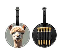 Bolsa de almacenamiento para camisetas de golf con estampado de alpaca avatar, diseño portátil, fácil de organizar, Negro -, Talla única