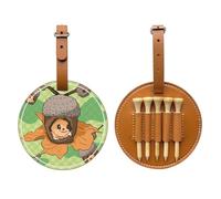 Bolsa de almacenamiento para camisetas de golf con estampado de ardilla de dibujos animados, diseño portátil, fácil de organizar, Marrón, Talla única
