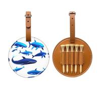 Bolsa de almacenamiento para camisetas de golf con estampado de ballena cibernética, diseño portátil, fácil de organizar