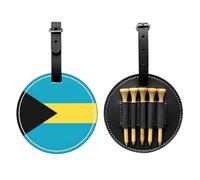 Bolsa de almacenamiento para camisetas de golf con estampado de bandera de las Bahamas, diseño portátil, fácil de organizar, Negro -, Talla única