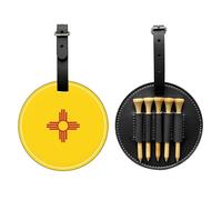 Bolsa de almacenamiento para camisetas de golf con estampado de bandera de Nuevo México, diseño portátil, fácil de organizar, Negro -, Talla única