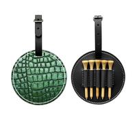 Bolsa de almacenamiento para camisetas de golf con estampado de cocodrilo verde, diseño portátil, fácil de organizar, Negro, One Size