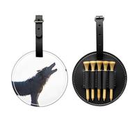 Bolsa de almacenamiento para camisetas de golf con estampado de lobo gris, diseño portátil, fácil de organizar