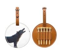 Bolsa de almacenamiento para camisetas de golf con estampado de lobo gris, diseño portátil, fácil de organizar