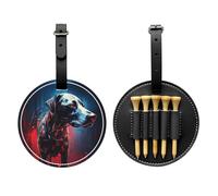 Bolsa de almacenamiento para camisetas de golf con estampado de perro futurista, diseño portátil, fácil de organizar, Negro -, Talla única