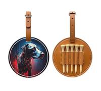 Bolsa de almacenamiento para camisetas de golf con estampado de perro futurista, diseño portátil, fácil de organizar, Marrón, One Size