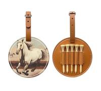 Bolsa de almacenamiento para camisetas de golf de caballo blanco prancing, fácil de transportar y más eficiente para jugar al golf