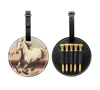 Bolsa de almacenamiento para camisetas de golf de caballo blanco rampante, fácil de transportar y más eficiente para jugar al golf