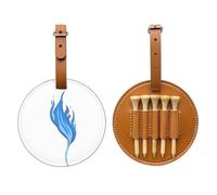 Bolsa de almacenamiento para camisetas de golf de color marrón llama azul, fácil de transportar y más eficiente para jugar al golf