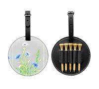 Bolsa de almacenamiento para camisetas de golf de color negro con flores de aciano, fácil de transportar y más eficiente para jugar al golf