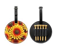 Bolsa de almacenamiento para camisetas de golf de girasol rojo y amarillo, fácil de transportar y más eficiente para jugar al golf