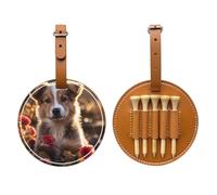 Bolsa de almacenamiento para camisetas de golf de perros y rosas, fácil de transportar y más eficiente para jugar al golf