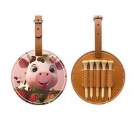 Bolsa de almacenamiento para camisetas de golf de vacas y fresas, fácil de transportar y más eficiente para jugar al golf