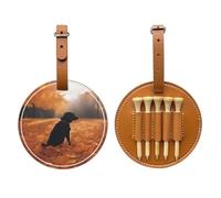 Bolsa de almacenamiento para camisetas de golf marrón con hojas con perros, bolsa de almacenamiento multifuncional para hombres, material de poliuretano duradero