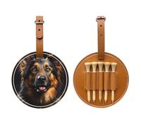 Bolsa de almacenamiento para camisetas de golf marrón de pastor alemán, fácil de transportar y más eficiente para jugar al golf