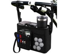 Bolsa de almacenamiento para carrito de golf, impermeable, con múltiples | Accesorios para carrito de golf con correa ajustable para viajes, deportes al aire libre, caminar, pañales, botella, vaso