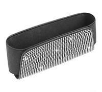 Bolsa de almacenamiento para coche compatible con gafas de sol y electrónica pequeña, carcasa ABS con camino de cable de carga abierto (blanco)