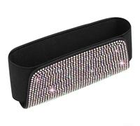 Bolsa de almacenamiento para coche compatible con gafas de sol y electrónica pequeña, carcasa de ABS con camino de cable de carga abierto (coloreado)