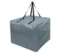 Bolsa de almacenamiento para cojines de jardín con asas y cremallera, 81 x 81 x 61 cm, cuadrada, resistente a desgarros, tela Oxford 210D, funda protectora impermeable para muebles de exterior