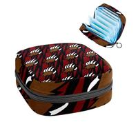 Bolsa de almacenamiento para compresas sanitarias, bolsa de copa menstrual, organizador de bolsas de período para almohadillas femeninas, tampones, garra de animal de oso pardo