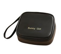 Bolsa de almacenamiento para compresas sanitarias - Bolsa de viaje impermeable portátil | Soporte para almohadilla de lactancia, bolsillo con cremallera de piel sintética para tampones, compresas y