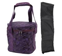 Bolsa de almacenamiento para cuencos musicales de 25 cm, estuche grueso para cuencos tibetanos con forro interior y un bolsillo exterior, bolsa portátil para cuencos tibetanos