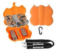 Bolsa de almacenamiento para DJI Neo 2, funda protectora de transporte con cordón para dron DJI Neo 2, módulo de transmisión de video y 2 baterías para accesorios (naranja)