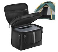 Bolsa de almacenamiento para estación de energía, soporte impermeable para cable de carga, bolsa a prueba de golpes con asa y correa para el hombro para supervivencia, mochileros, senderismo, picnic